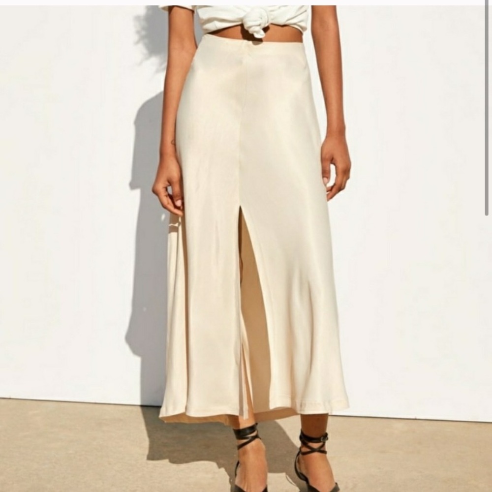 Zara satin skirt